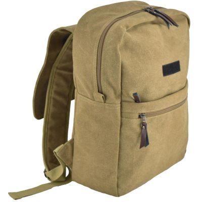 5. Jugendrucksack aus Canvas, braun, SEMI LINE
