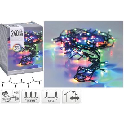18. Weihnachtsbaumbeleuchtung, 240 LED-Lichterkette, mehrfarbig