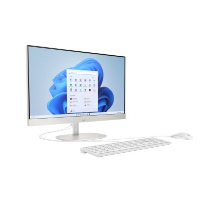 2. HP 24-cr0332nw All-in-One-PC mit Ryzen 7 7730U, 23,8" FHD IPS-Display (250 Nits), 16 GB DDR4-RAM, SSD, Radeon 680M, LAN-Anschluss, Windows 11 (2 Jahre Garantie), Gehäuse: Weiß