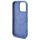 7. Guess 4G Logo Plate MagSafe Hülle für iPhone 16 Pro – Blau
