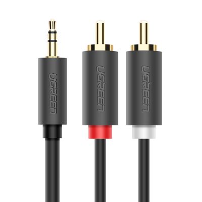 2. Ugreen AV102 10510 Kabel 3,5 mm Miniklinke (männlich) / 2RCA (männlich) 2 m – grau