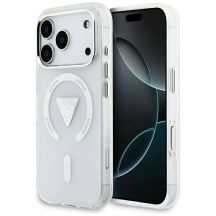 Guess IML Gradient Triangle Logo MagSafe Hülle für iPhone 17 Pro - Transparent