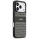 4. DKNY iPhone 17 Pro Hülle mit sich wiederholendem Texturmuster und Ton-in-Ton-Streifen – Schwarz