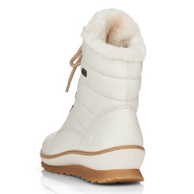 9. Remonte W RKR629 Wollgefütterte wasserdichte Lederstiefeletten, weiß