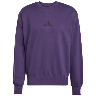 Herren adidas Essentials Feelcozy Fleece-Sweatshirt Lila JX3313