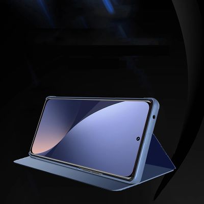 3. Clear View Case Hülle für Xiaomi 12 Lite Hülle mit Klappe schwarz