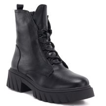 Damen-Stiefeletten mit Blockabsatz und Plateau, schwarz Jezzi MR2502-9