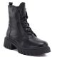 Damen-Stiefeletten mit Blockabsatz und Plateau, schwarz Jezzi MR2502-9