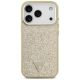 3. Guess Glitzer-Dreieck-Logo MagSafe Hülle für iPhone 17 Pro - Gold