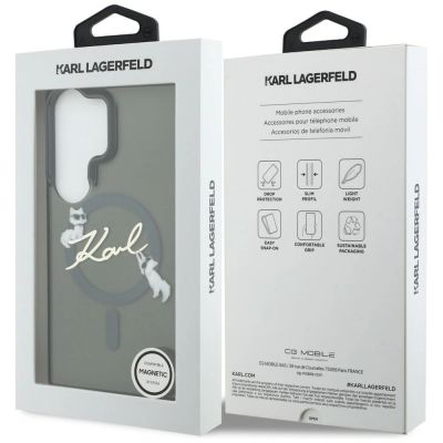 8. Karl Lagerfeld IML KC Script MagSafe Hülle für Samsung Galaxy S26 Ultra - Schwarz