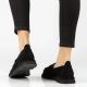 7. Damen-Ledermokassins mit Gummiband, schwarz, Filippo DP7947