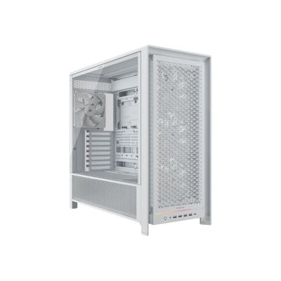 3. Corsair Frame 5000D PC-Gehäuse, Midi-Tower, E-ATX, Seitenwand aus gehärtetem Glas – Weiß