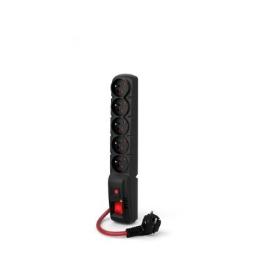 3. ACAR F5 POWER Schwarz 5 x 230 V Netzsteckdose 5 m