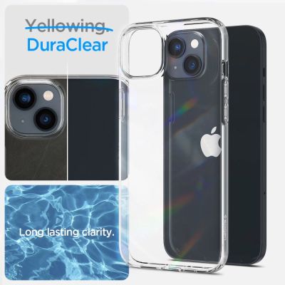 3. Set aus Spigen Crystal-Hülle und gehärtetem Glas für das iPhone 14 Plus – transparent