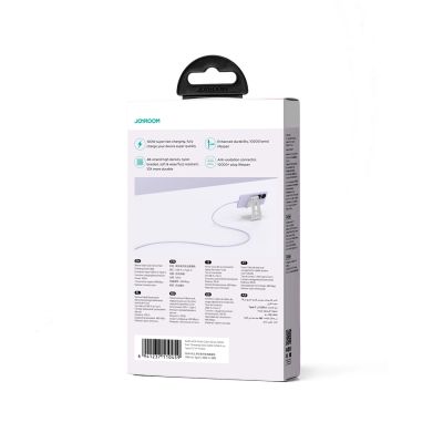 3. Joyroom Multi-Color Series S-A34 USB-A/USB-C-Kabel 100 W 1 m – Lila