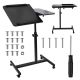 MACLEAN Mobiler Schreibtisch-/Laptopständer, Schwarz, Höhenverstellbar 59–89 cm, max. 30 kg MC-121 B