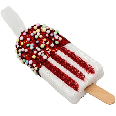 4. Eiscreme-Hängedekorationskugeln, 3 Stück, weiß