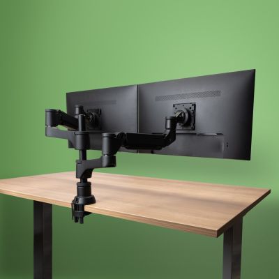5. Monitorhalterung R-Go Tools R-Go Monitorarm 0"–32" 2 TFT Max. 9 kg Caparo 4 Gasfeder silber