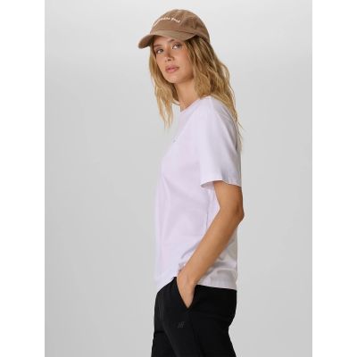 4. Locker geschnittenes Damen-T-Shirt mit Aufdruck 4F 4FKAW26TTSHF4507-10S