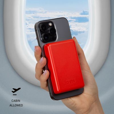 3. Powerbank SBS TEBB5000MAG1CR 5000 mAh kompatibel mit MagSafe - rot