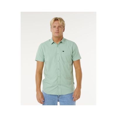 Herren RIP CURL Vaporcool Aerotech Kurzarmhemd Grün