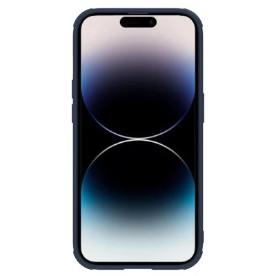 3. Nillkin Textured S Case iPhone 14 Pro Max gepanzerte Hülle mit Kameraabdeckung blau