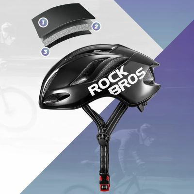 3. Rockbros TS-42 Leichter Fahrradhelm 58-62 cm - Schwarz