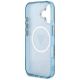 7. Guess IML Metal Glitter 4G Circle Triangle MagSafe Case für iPhone 16 - Blau