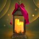 5. LED-Adventslaterne, 60 cm, 3 Kerzen, Schwarz