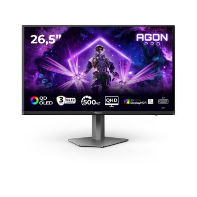 AOC AGON PRO AG276QKD2 Computermonitor 67,3 cm (26,5") 2560 x 1440 px Quad HD QD-OLED Schwarz, Grau