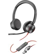 POLY Blackwire 8225 Stereo-USB-C-Headset + USB-C/A-Adapter