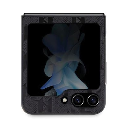 3. Karl Lagerfeld Saffiano Monogram Choupette Pin Hülle für Samsung Galaxy Z Flip 5 – Schwarz