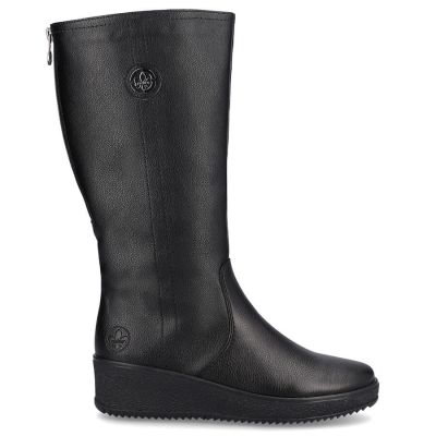 31. Rieker W RKR237B Wasserdichte Lederstiefel mit Lammwolle gefüttert