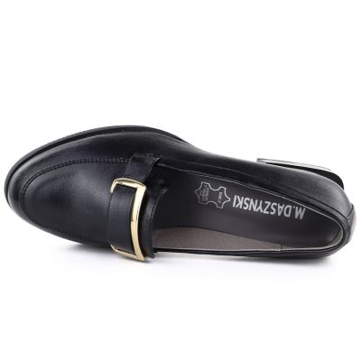 3. Schwarze Damenschuhe mit Blockabsatz, Modell M. DASZYŃSKI SA267-2