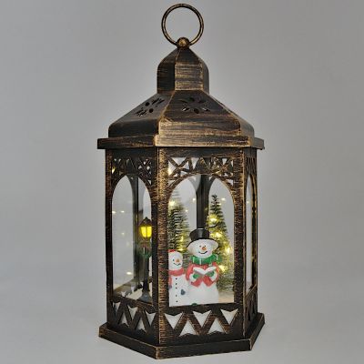 5. Dekorative LED-Laterne 32 cm - Schneemann