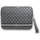 DKNY Sleeve Laptoptasche mit Karomuster und bedruckten Streifen, 16 Zoll, Schwarz