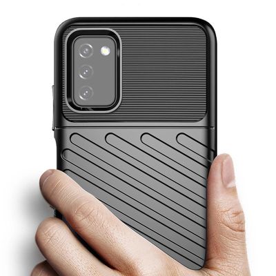 5. Thunder Case Flexibel Robuste Panzer Handyhülle TPU Schutzhülle für Samsung Galaxy A03s schwarz