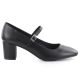 11. Schwarze Sergio Leone PB176 Pumps mit niedrigem Absatz und Riemen