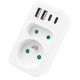 6. MACLEAN Steckdose 2-fach + 4x USB MCE249 F/W