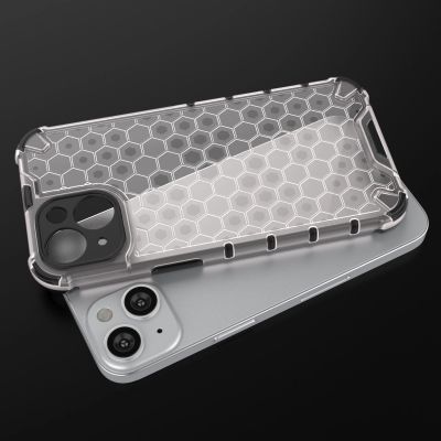 7. Wabenhülle für iPhone 14 gepanzerte Hybridhülle blau