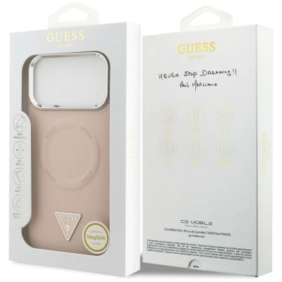 8. Guess Triangle Logo MagSafe Hülle für iPhone 17 Pro - pink