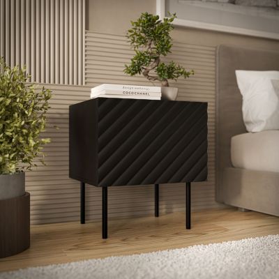 3. Nachttisch 2-teilig LUCCA 47x40x52 schwarz