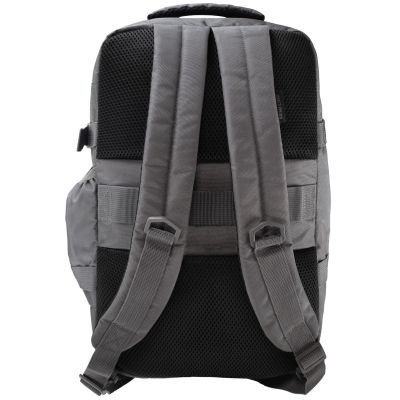 3. Grauer Flugzeugrucksack mit Laptopfach SEMI LINE
