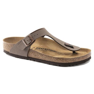 9. Birkenstock Gizeh Birko-Flor Nubuk Stone Regular Herren Flip-Flops Wide Grau (43391)