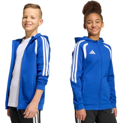 8. adidas Tiro 26 League Sweatshirt mit durchgehendem Reißverschluss für Kinder, Blau KF9102