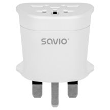 SAVIO Reiseadapter mit globaler Steckdose – UK-Stecker AP-05