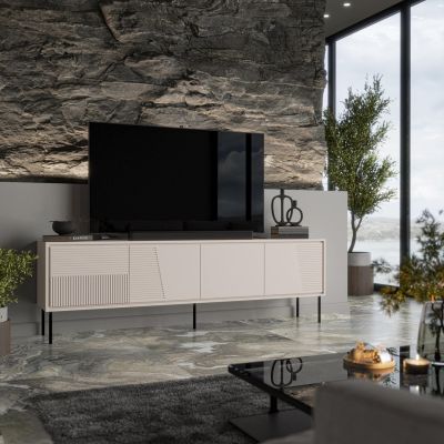 3. TV-Schrank ABI 4D 200x38x62 Kaschmir matt