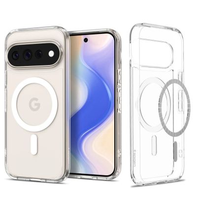 Spigen Ultra Hybrid Mag MagSafe Hülle für Google Pixel 11 Pro XL – Transparent und Weiß