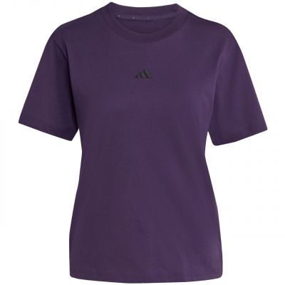 2. adidas Essentials Kleines Logo Baumwolle Lila Damen T-Shirt JY4966