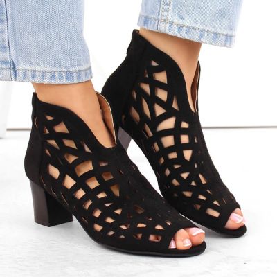 13. M.Daszyński W SAN32A Wildleder Stiefeletten schwarz